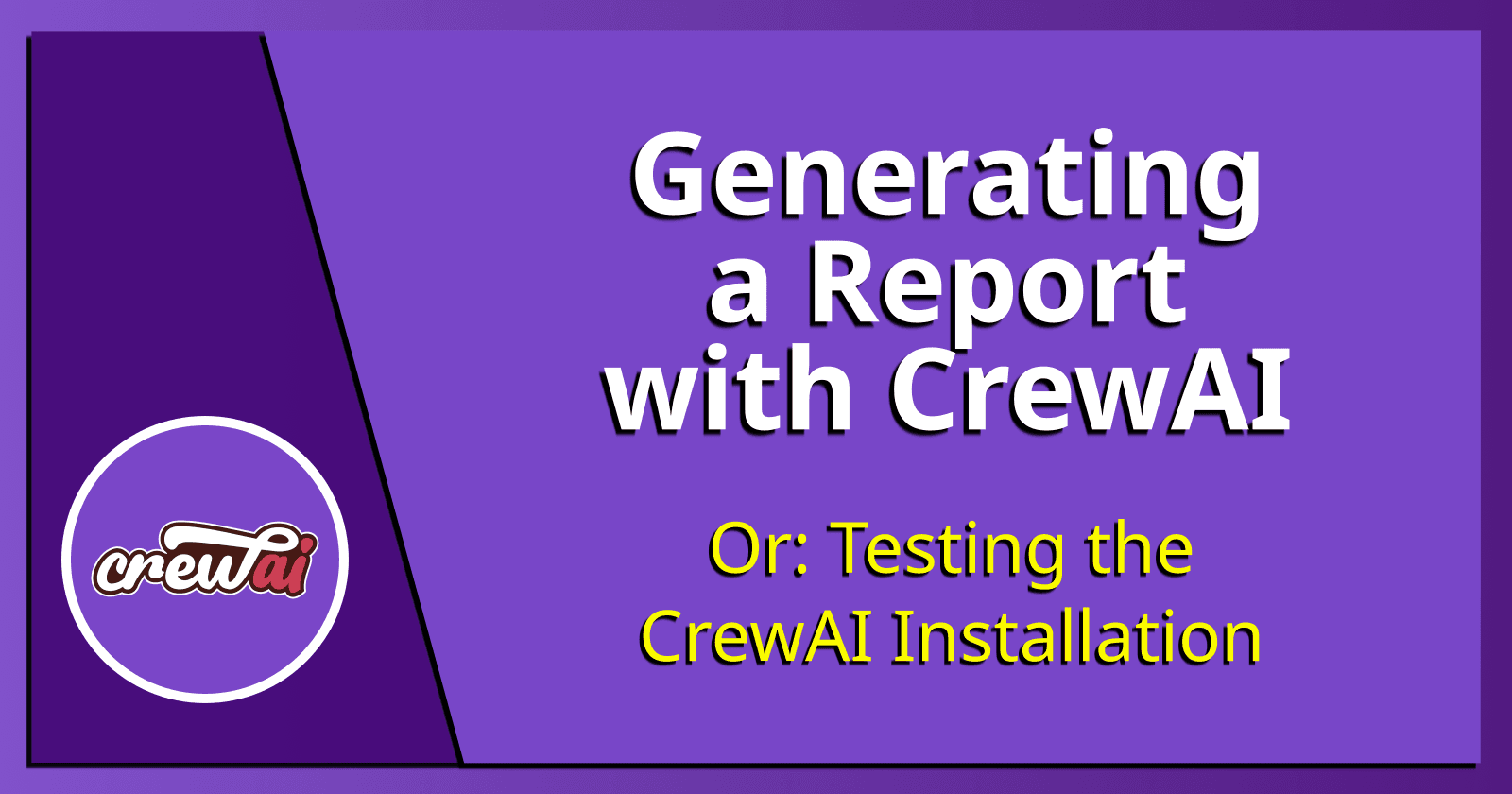 Generating a Report with CrewAI.